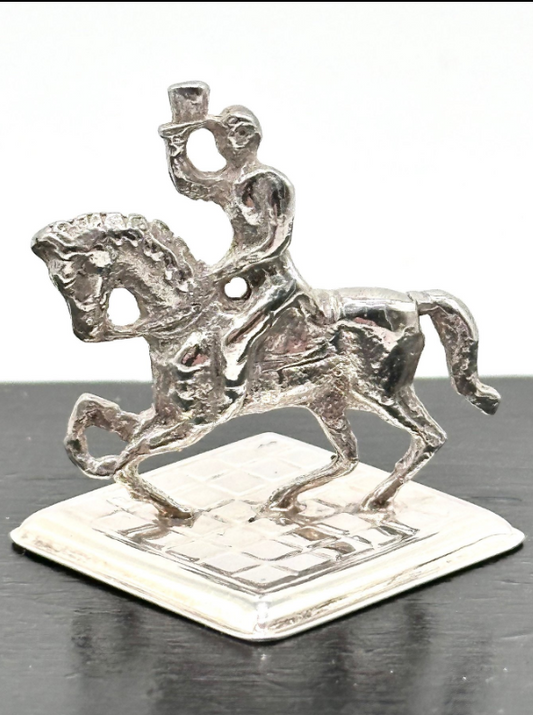 Ruiter te paard-HL-Hollands zilver miniatuur 835/1000