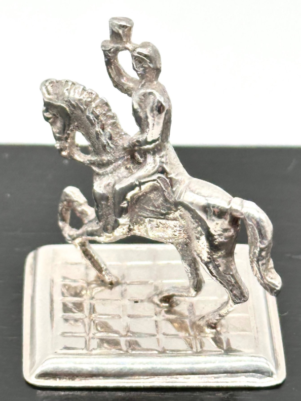 Ruiter te paard-HL-Hollands zilver miniatuur 835/1000